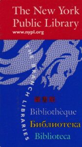 The New York Public Library card