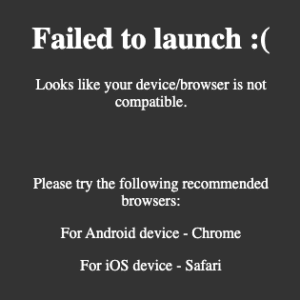 Failed to launch