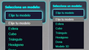 Lista desplegable en realidad aumentada para tus modelos 3D