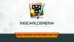 Tarjeta de presentacion blanca con texto y logo de realidad aumentada empezando desde cero