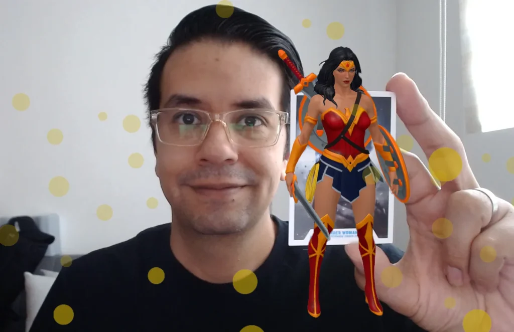 La imagen muestra a ingcarlosreina en un tutorial de como hacer una pantalla de carga en aplicaciones de realidad aumentada WebAR