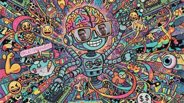 Imagen multicolor generada por una inteligencia artificial