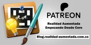 logo de realidad aumentada empezando desde cero y patreon