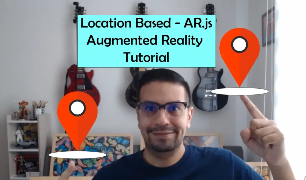 ingcarlosreina reina apuntando con sus indices a dos iconos de GPS y localizacion