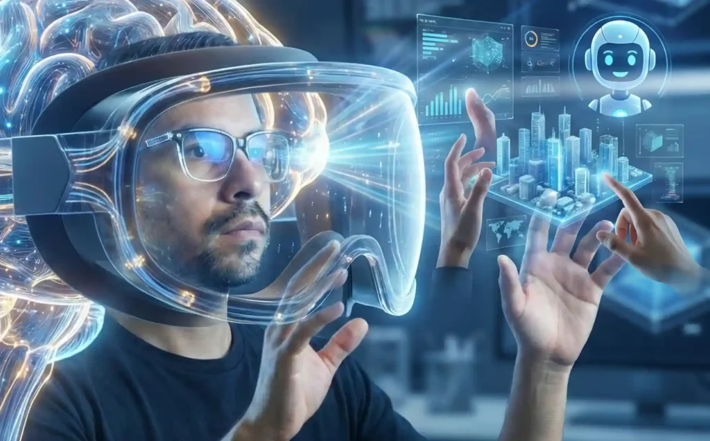 imagen creada por google gemini para definir todos los tipos de realidades aumentadas