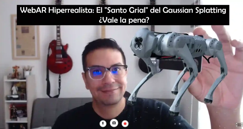 ingcarlosreina mostrando un modelo hiperrealista en formato WebAR